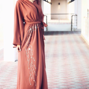 Wrap maxi Dress with hand embroidery
